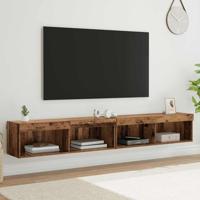 TV Wandkasten Panama 2 pcs Oudhout 100 x 30 x 30 cm
