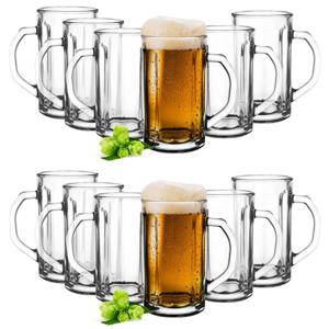 Glasmark Bierglazen - Bierpullen - transparant glas - 12x stuks - 500 ml - Oktoberfest