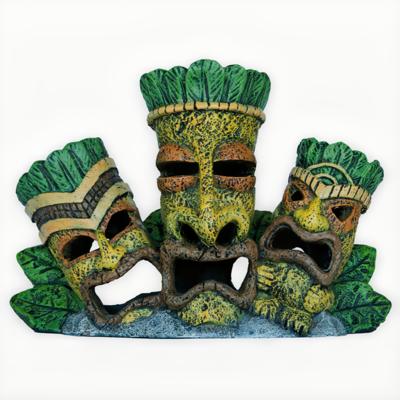 Superfish Deco Tiki Triple Brown - Handgeschilderde Milieuvriendelijke Aquariumdecoratie