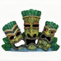 Superfish Deco Tiki Triple Brown - Handgeschilderde Milieuvriendelijke Aquariumdecoratie
