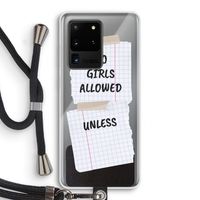 No Girls Allowed Unless: Samsung Galaxy S20 Ultra Transparant Hoesje met koord