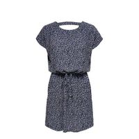 ONLY jurk ONLMARIANA van gerecycled polyester zwart/donkerblauw - thumbnail