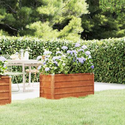 VidaXL Plantenbak verhoogd 100x40x45 cm cortenstaal roestig