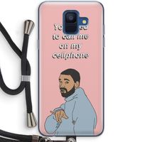 Hotline bling: Samsung Galaxy A6 (2018) Transparant Hoesje met koord