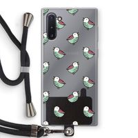 Vogeltjes: Samsung Galaxy Note 10 Transparant Hoesje met koord