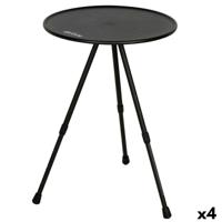 Vouwtafel Aktive Zwart 37 x 55 x 37 cm (4 Stuks)