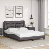 Bedframe zonder matras "Hvar" kunstleer grijs 140x190 cm
