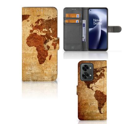 OnePlus Nord 2T | Flip Cover | Wereldkaart