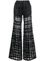 Alberta Ferretti pantalon palazzo à effet de transparence - Noir Alberta Ferretti pantalon palazzo à effet de transparence - Noir