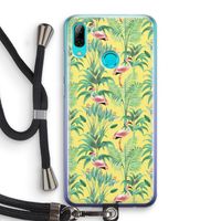 Flamingo party: Huawei P Smart (2019) Transparant Hoesje met koord