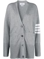 Thom Browne cardigan à détails 4 bandes signature - Gris - thumbnail