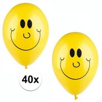 Smiley ballonnen 40 stuks - thumbnail