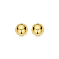 Elegante 14k Geelgouden Oorknoppen in Half-Bol Vorm
