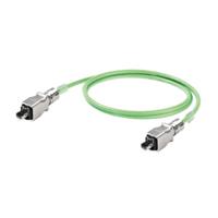 Weidmüller 1119730020 RJ45 Netwerkkabel, patchkabel CAT 5e SF/UTP 2.00 m Groen Vlambestendig, Snagless 1 stuk(s)