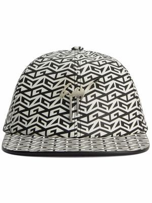 Giuseppe Zanotti casquette Cohen à motif monogrammé - Noir