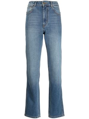 Bonpoint jean droit à taille haute - Bleu