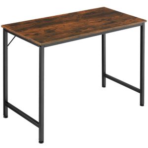 tectake - Bureau Jenkins 100 cm - industrieel - donkerbruin - 404459