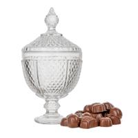 Home Deco Factory Bonbonniere met deksel - Gedecoreerd glas - 15 x 28 cm - snoeppot Home Deco Factory Bonbonniere met deksel - Gedecoreerd glas - 15 x 28 cm - snoeppot