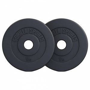 Gorilla Sports Gewichtsschijven - Olympisch - Halterschijf - 2 x 10 kg - Kunststof - 50 mm