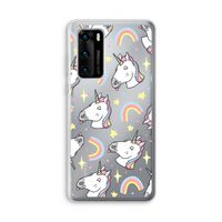 Rainbow Unicorn: Huawei P40 Transparant Hoesje