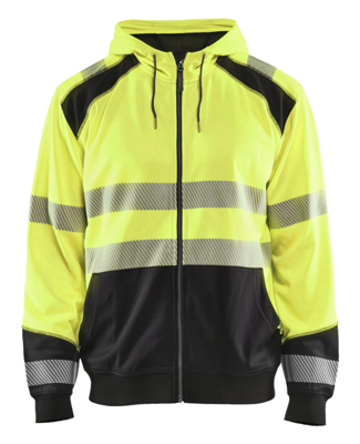 Blåkläder Hooded Sweatshirt High-Vis 35462528 | High-Vis Geel/Zwart | Maat 3XL - 7330509609996