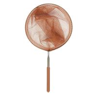 Schepnet - telescopisch- 70 cm - bruin - aluminium - visnet / vlindernet - uitschuifbaar
