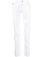 Dolce & Gabbana jean droit à effet usé - Blanc