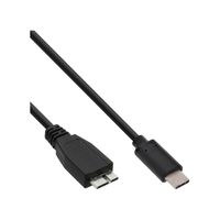 InLine USB C/USB Micro-B, 1 m USB-kabel USB 3.2 Gen 2 (3.1 Gen 2) Micro-USB B Zwart