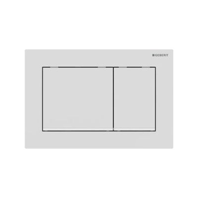 Geberit Drukplaat Omega 30 voor 2-toets Spoeling met Witte Designstroken Mat Wit
