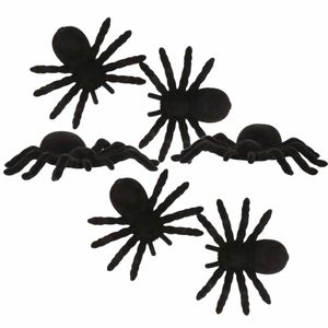 8x Horror spinnen 10 cm Halloween decoratie