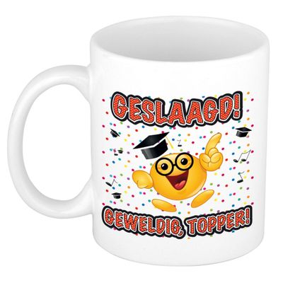 Geslaagd cadeau mok - Geslaagd topper! - keramiek - ca. 300 ml Geslaagd cadeau mok - Geslaagd topper! - keramiek - ca. 300 ml