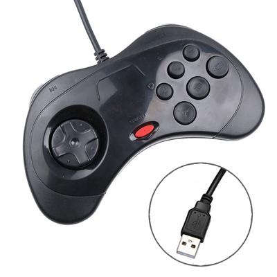 USB computer spel handvat controller voor Sega Saturnus (zwart)
