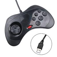USB computer spel handvat controller voor Sega Saturnus (zwart)