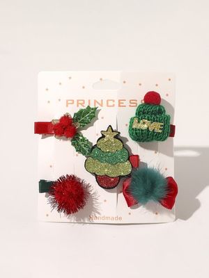 Kerstmis de kerstman En Kerstmis Boom Haar Clips