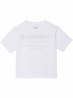 Burberry Kids t-shirt à imprimé Horseferry - Blanc