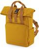 Atlantis BG118S Recycled Mini Twin Handle Roll-Top Backpack - Mustard - 23 x 32 x 11 cm