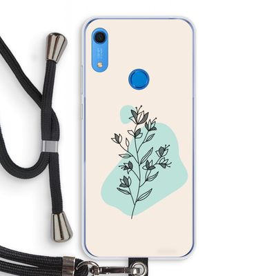 Violets are blue: Huawei Y6s Transparant Hoesje met koord