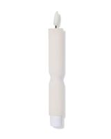 HEMA HEMA Led Huishoudkaars ⌀2.3x20cm Ribbel Ivoor (ivoor)