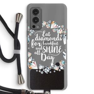 Diamonds: OnePlus Nord 2 5G Transparant Hoesje met koord