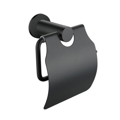 Toiletrolhouder Aqua Splash Colorato Met Klep Mat Zwart Aqua Splash