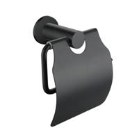 Toiletrolhouder Aqua Splash Colorato Met Klep Mat Zwart Aqua Splash