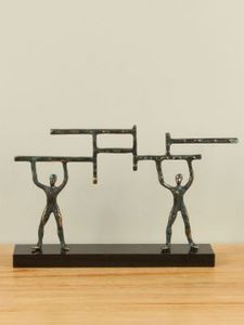 Ornament brons Samenwerking, 23 cm