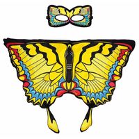 Gele zwaluwstaart vlinder verkleedset voor meisjes   -