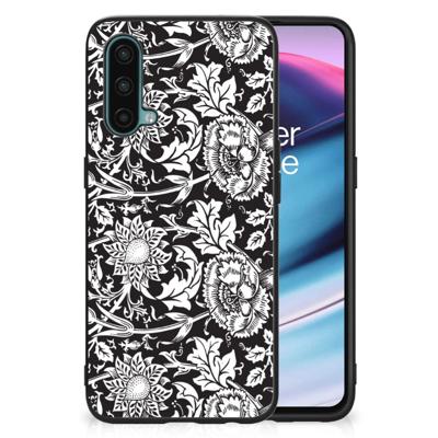 OnePlus Nord CE 5G Bloemen Hoesje Black Flowers