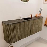 Toiletmeubel Mondiaz Joya Dlux | 113.2 cm | Meubelkleur Dusk | Faye wastafel Lava Wasbak Midden | 1 kraangat