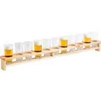 Bietlat dienblad - hout - 1 meter bier - voor 11 glazen - bierlat tray - thumbnail