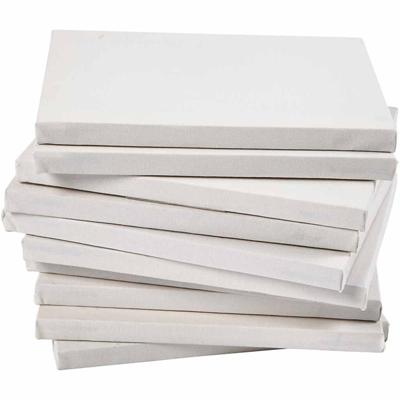 Creativ Company Gespannen canvas, d: 1,6 cm, a4, afm 21x29,7 cm, 280 gr, wit, 40 stuk/ 1 doos