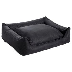 MaxxNobel Orthopedische Sofa lederlook/teddy Zwart/Antraciet 120 x 85 cm