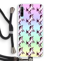 Musketon Unicorn: Huawei P Smart Pro Transparant Hoesje met koord
