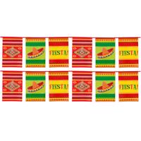 Mexicaanse vlaggenlijn - 2x - 10 meter - kunststof - vlaggentjes - thema mexico Mexicaanse vlaggenlijn - 2x - 10 meter - kunststof - vlaggentjes - thema mexico